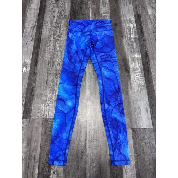 Size 4 - Lululemon Wunder Under Leggings Midnight Tulle Multi Low Rise - Picture 1 of 4